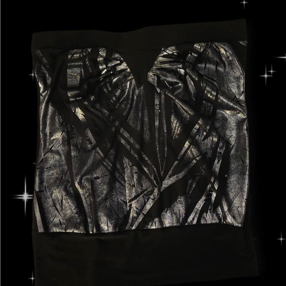 Wet Seal Black and Silver Tank Top